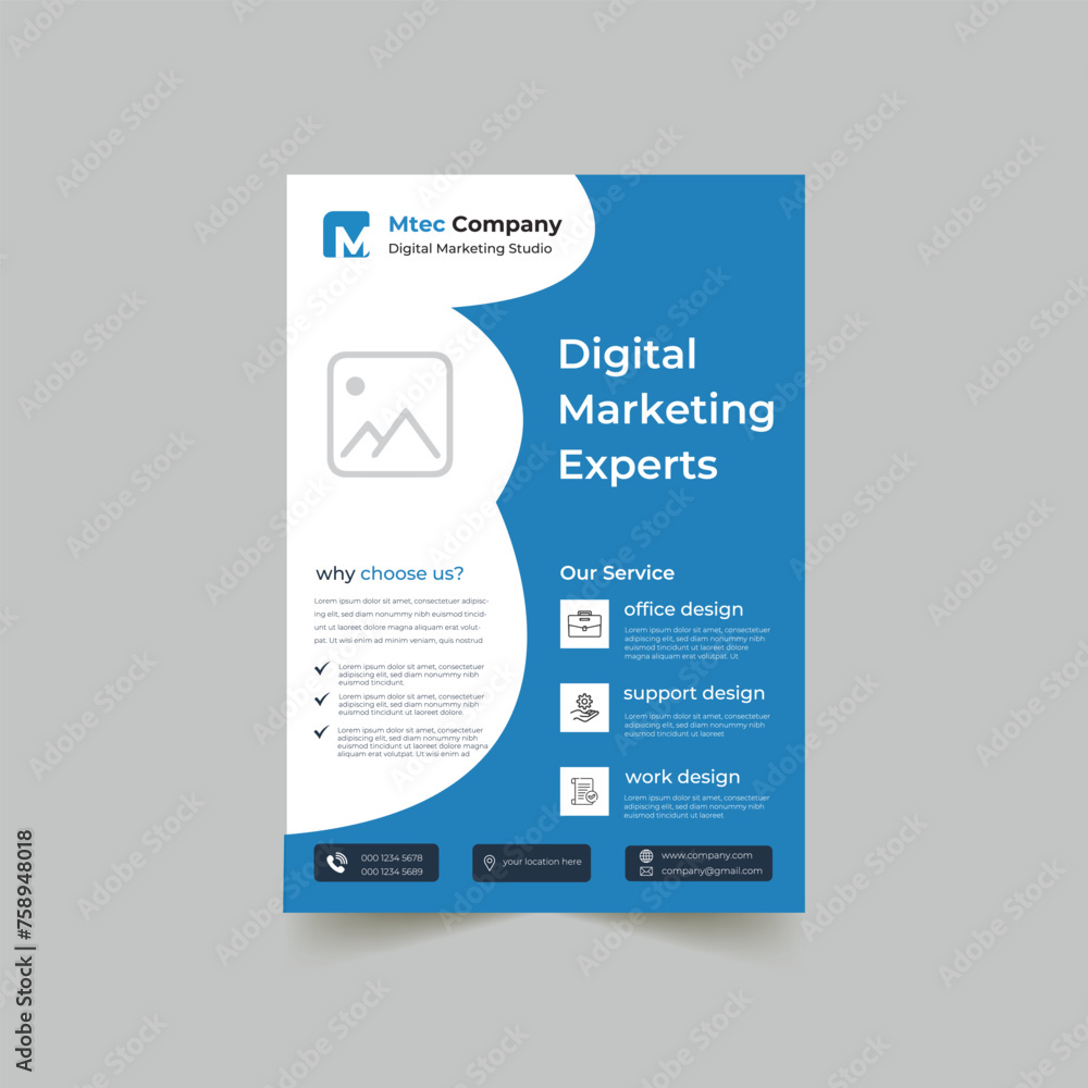 Fototapeta premium Corporate Business Flyer template for Business 