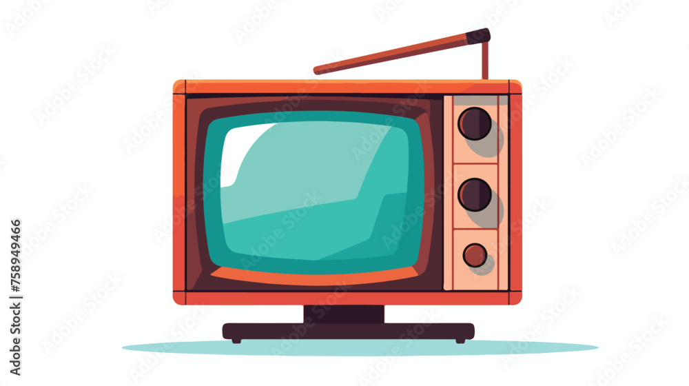 Flat icon of tv  flat vector isolated on white background