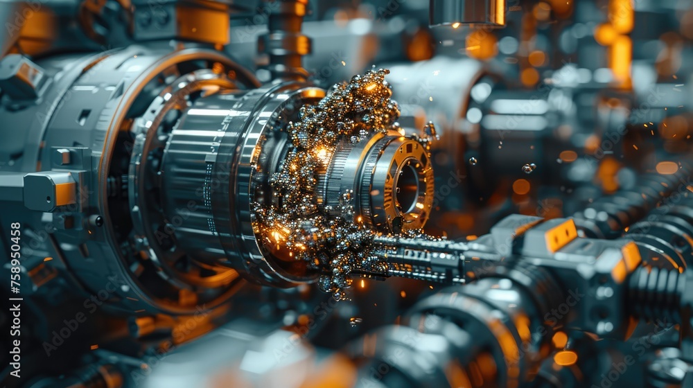 Hard drive shredding machines inner workings. Generative AI. Hard drive shredding machines inner workings. Generative AI.