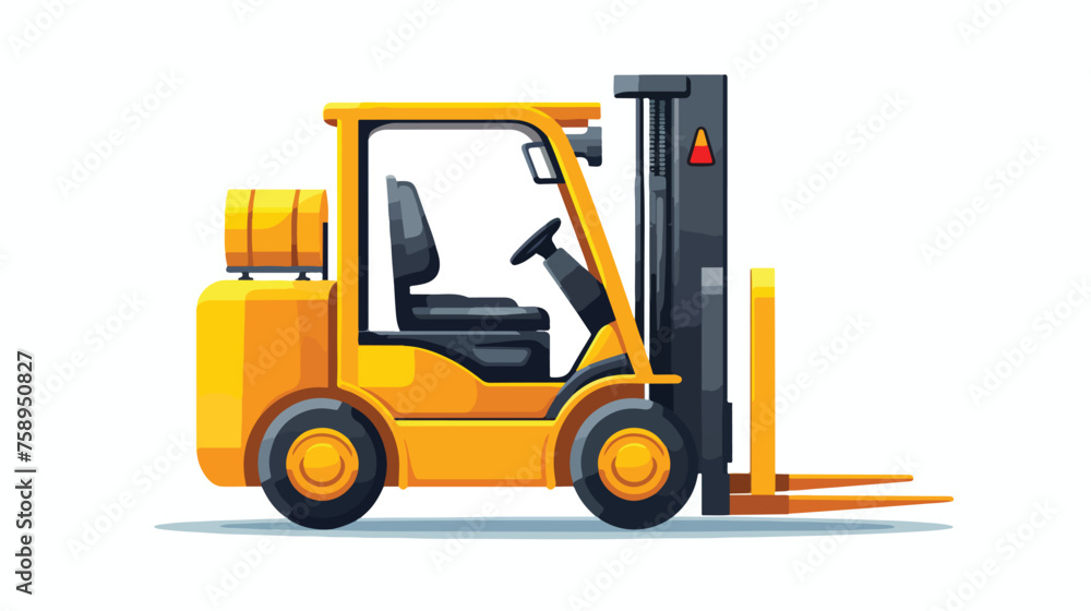 Forklift icon. Flat of forklift vector icon for web