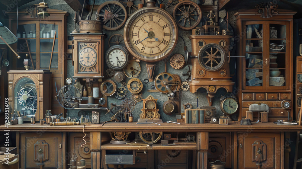 Antique Clockmaker's Workshop