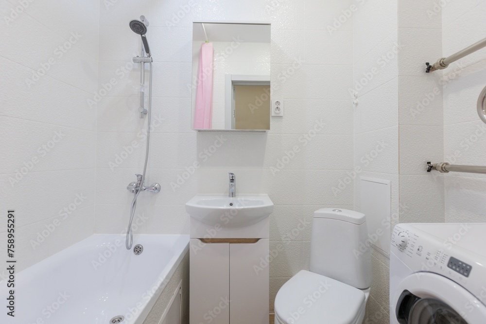 modern bathroom room with toilet and washing machine modern bathroom room with toilet and washing machine