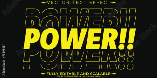 Workhard text effect, editable stylish and gym text style