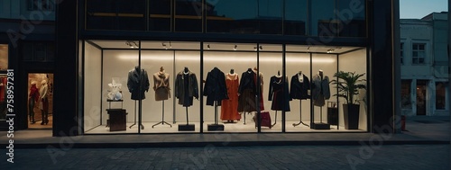 modern fashion shop storefront and showcase