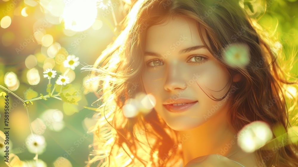 Beautiful woman banner Beautiful woman banner