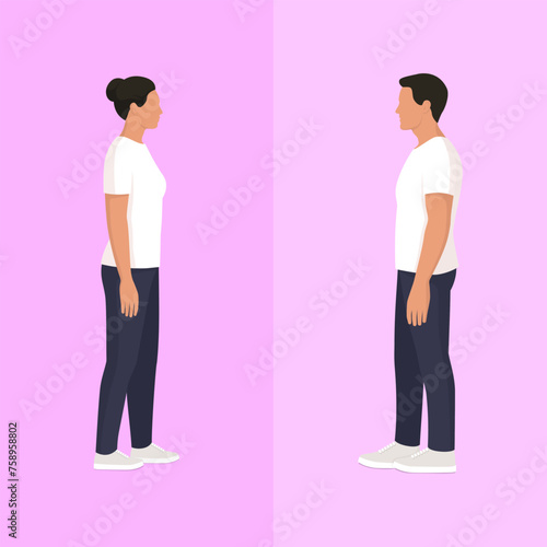 Woman and man wearing the same clothes
