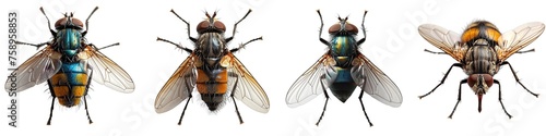 Set of fly isolated on transparent background © zenith