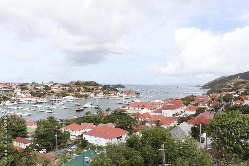 Obraz premium Landscape of Gustavia in Saint Barthelemy
