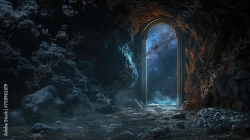 Portal to another world. Transition to another universe.