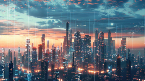 Futuristic Smart City photo