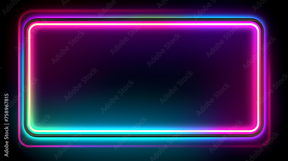 Neon tones, charming parallelogram rectangular photo frame Neon tones, charming parallelogram rectangular photo frame