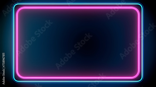 Neon tones, charming parallelogram rectangular photo frame