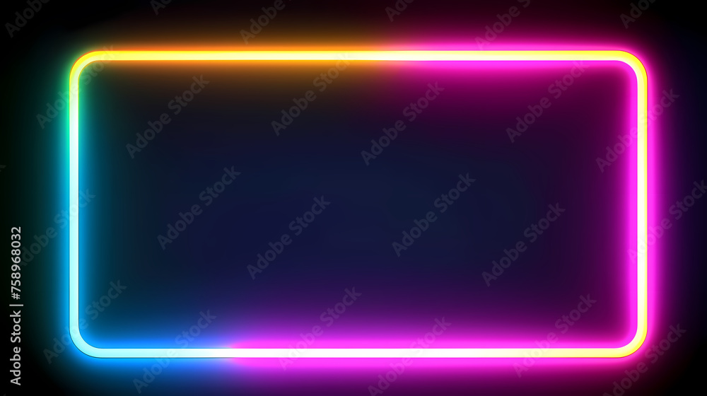 Neon tones, charming parallelogram rectangular photo frame Neon tones, charming parallelogram rectangular photo frame