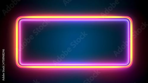 Neon tones, charming parallelogram rectangular photo frame