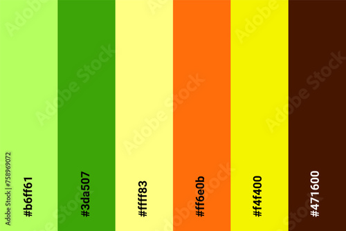 Abstract Colored Palette Guide. Table color shades. Color harmony. Trend colors. Vector illustration EPS 10 File.