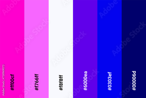 Abstract Colored Palette Guide. Table color shades. Color harmony. Trend colors. Vector illustration EPS 10 File.