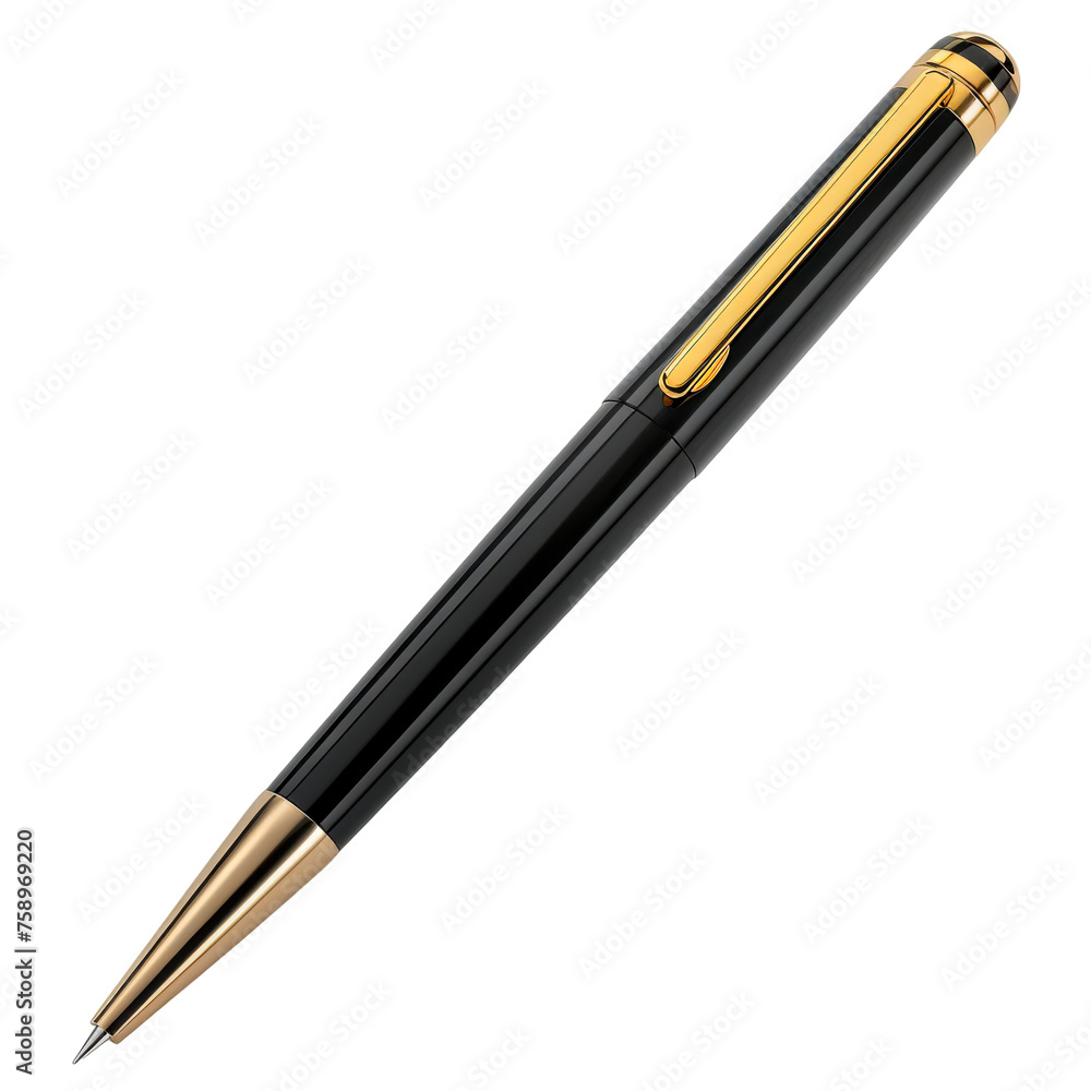 Black and Gold Pen - Cut out, Transparent background Black and Gold Pen - Cut out, Transparent background
