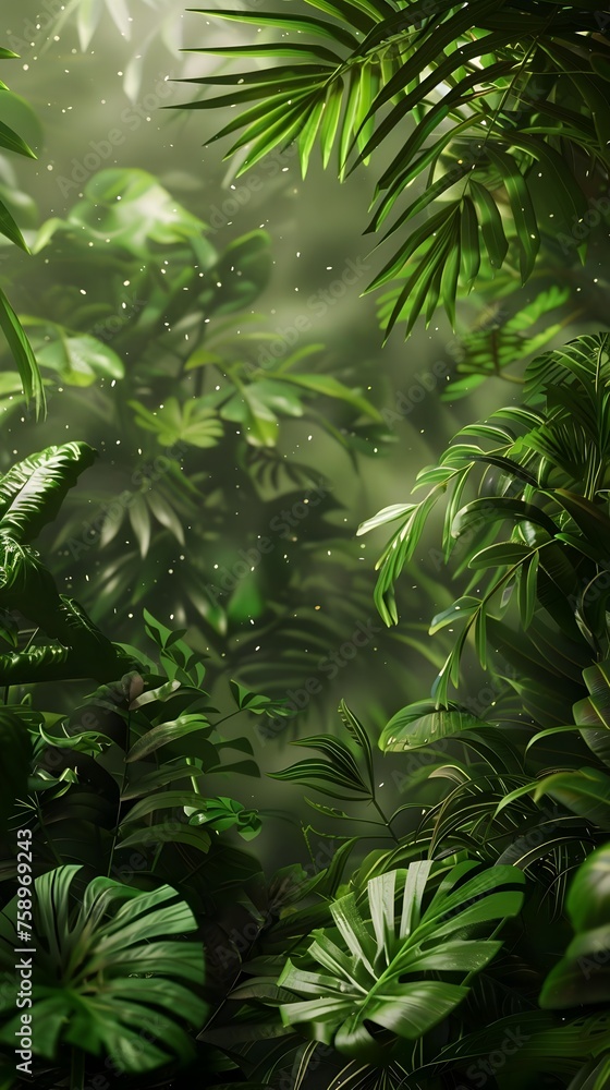 custom made wallpaper toronto digitalVibrant Green Jungle: A Detailed Artificial Intelligence Render