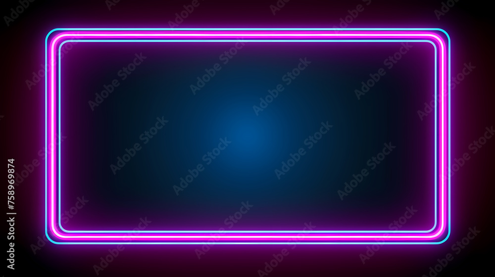Color neon banner frame graphic Color neon banner frame graphic