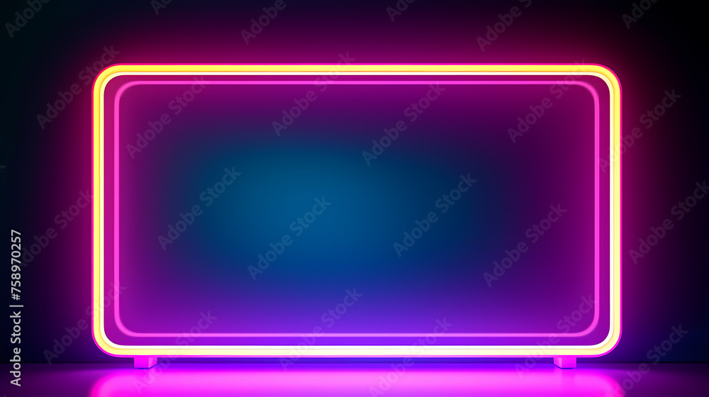 Color neon banner frame graphic Color neon banner frame graphic
