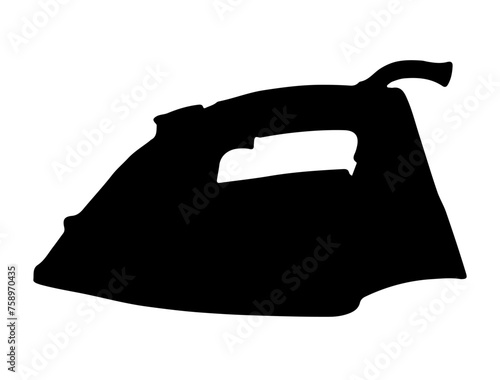 Iron silhouette vector art white background
