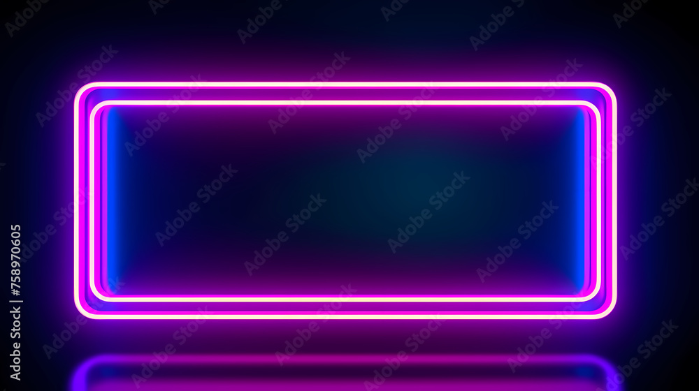 Color neon banner frame graphic Color neon banner frame graphic