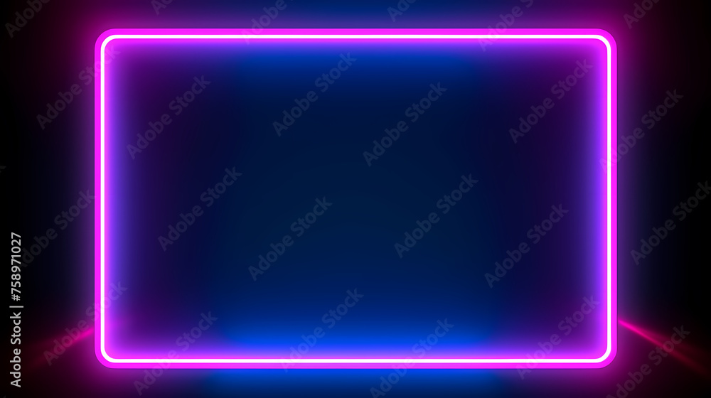 Color neon banner frame graphic Color neon banner frame graphic