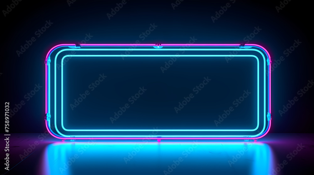 Color neon banner frame graphic Color neon banner frame graphic