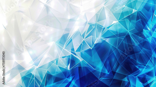 Abstract blue background with geometric shapes