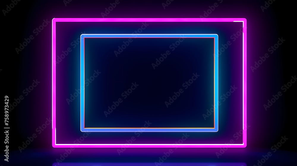 Neon style frame Neon style frame