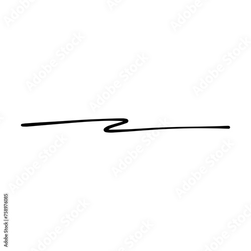 Hand drawn curly swish icon vector illustration, paint brush design element of swash, swoosh, swoosh underline swirl squiggle stroke illustration 