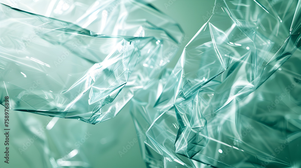 A translucent image of crushed plastic bottles with pulsating digital lines representing the recycling process, against a mint green background. A translucent image of crushed plastic bottles with pulsating digital lines representing the recycling process, against a mint green background.