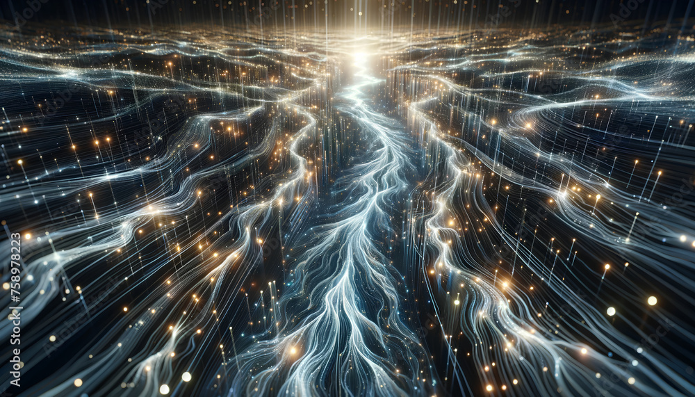 Futuristic Digital Light Stream Technology Background Futuristic Digital Light Stream Technology Background