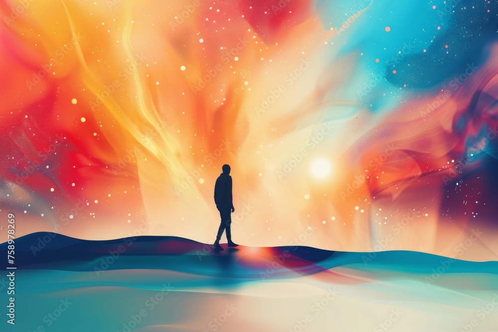 Fototapeta premium abstract background for National Walking Day