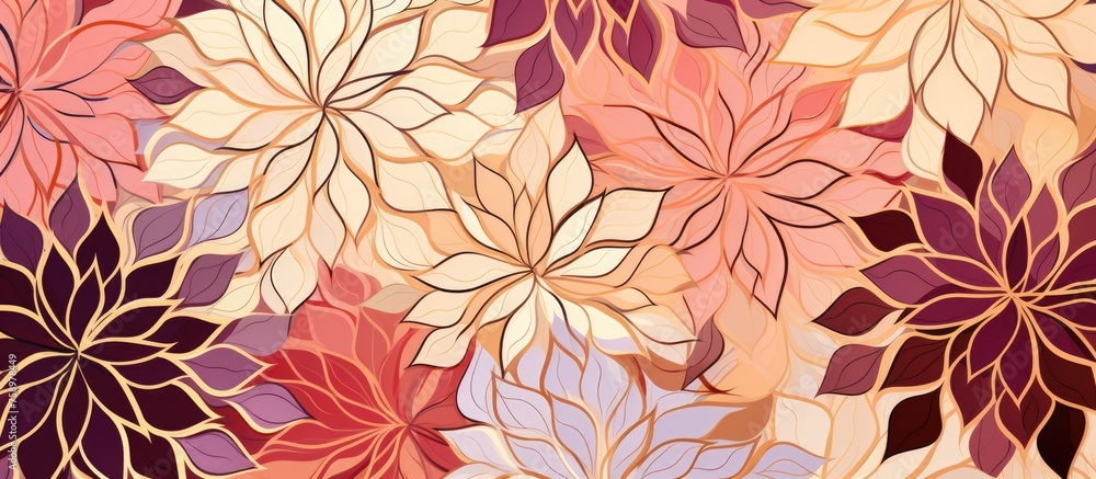 Floral geometric pattern for various uses