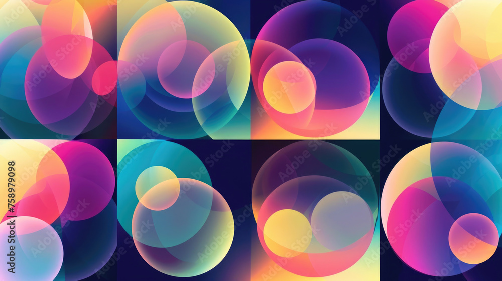 Colorful abstract background with circles