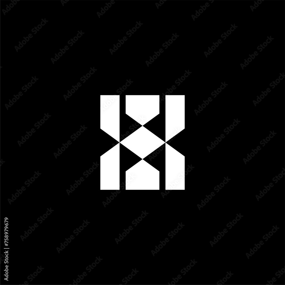 geometric letter X or H logo concept vector geometric letter X or H logo concept vector