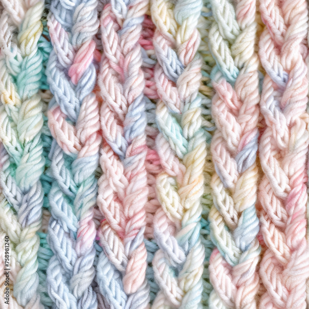 Seamless knitted background, pastel tones