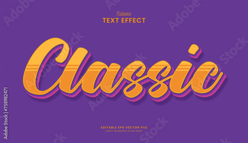 decorative colorful classic editable text effect vector design