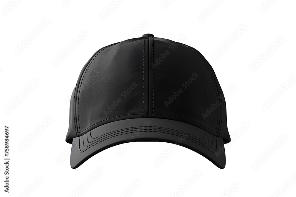 black baseball cap mockup isolated on transparent background black baseball cap mockup isolated on transparent background
