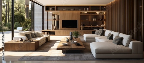 Furnished living space in a contemporary new residence
