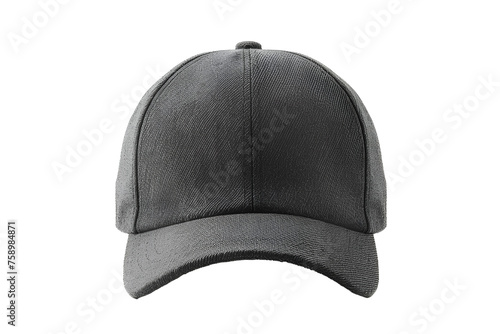 grey baseball cap isolated on transparent background