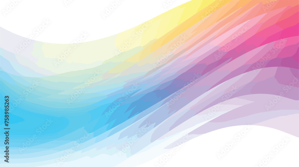Light Multicolor Rainbow vector layout with flat line
