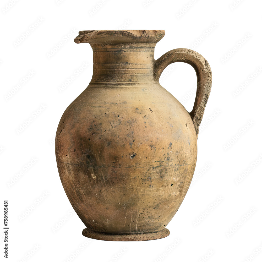 Ancient Jug Isolated On Transparent Background