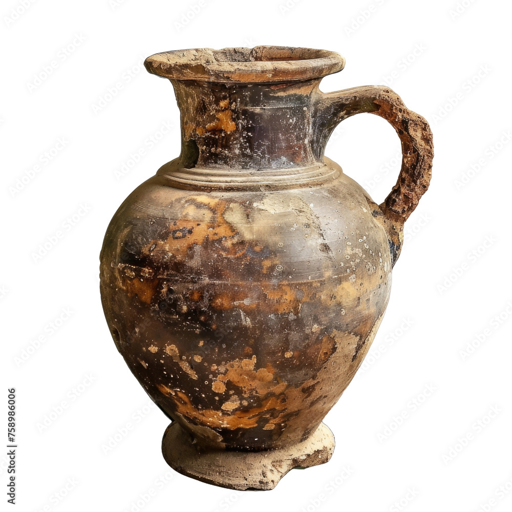 Ancient Jug Isolated On Transparent Background