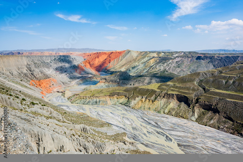 The magnificent landscape of Anjihai Grand Canyon in Tacheng, Xinjiang, China photo