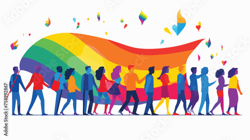 people lgbt pride flat vector isolated on white background