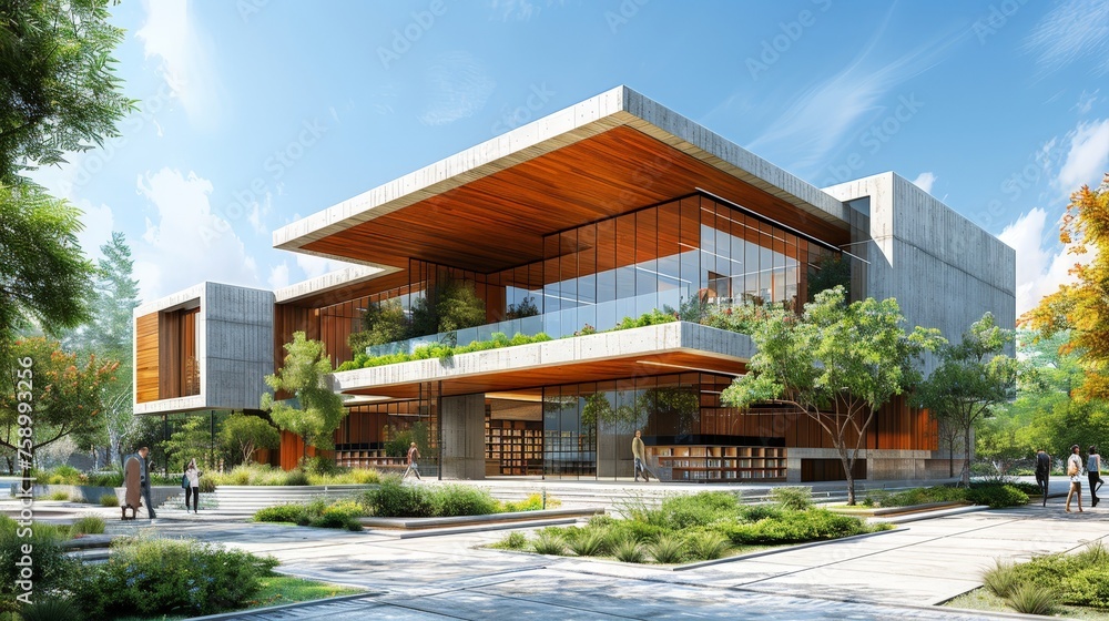Architecture project 3D rendering for residential market