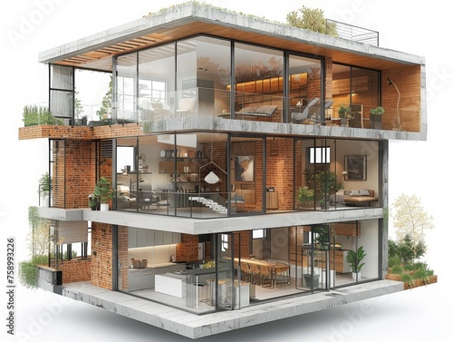 Architecture project 3D ren...