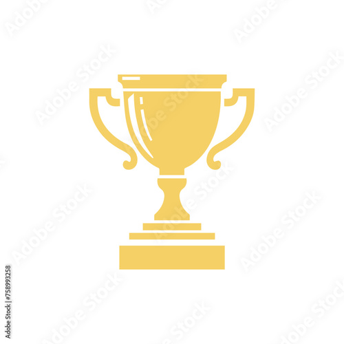 trophy icon in trendy flat style